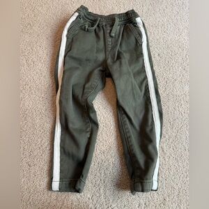 DL1961 Kids Green Pants with White Stripes